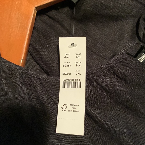 J Crew Long Sleeve Tiered Linen Dress NWT Size L-XL - Picture 7 of 7